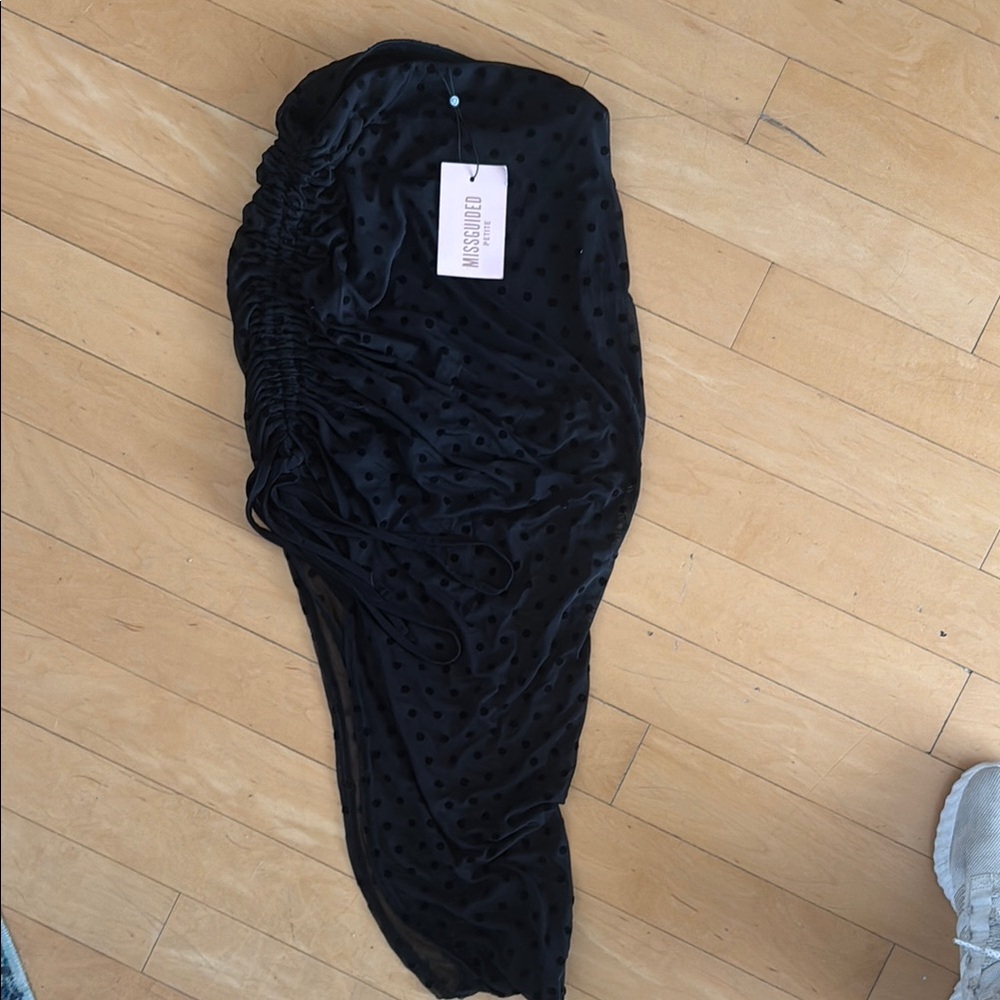 Missguided Black Asymmetrical Skirt